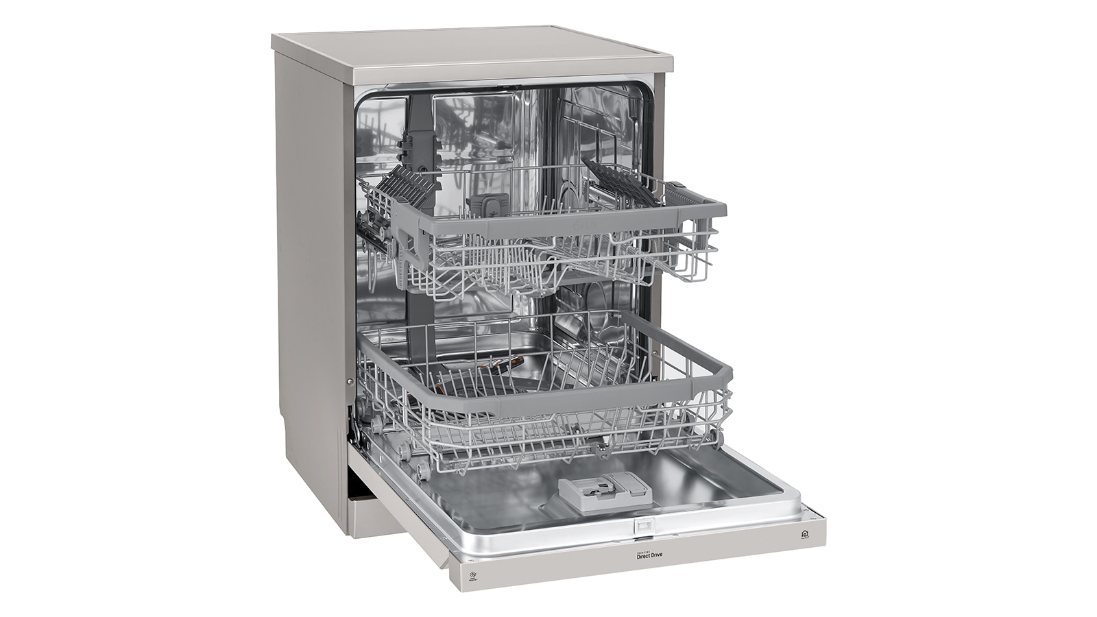 LG 14 Place QuadWash® Dishwasher in Platinum Steel Finish, XD4B14PS